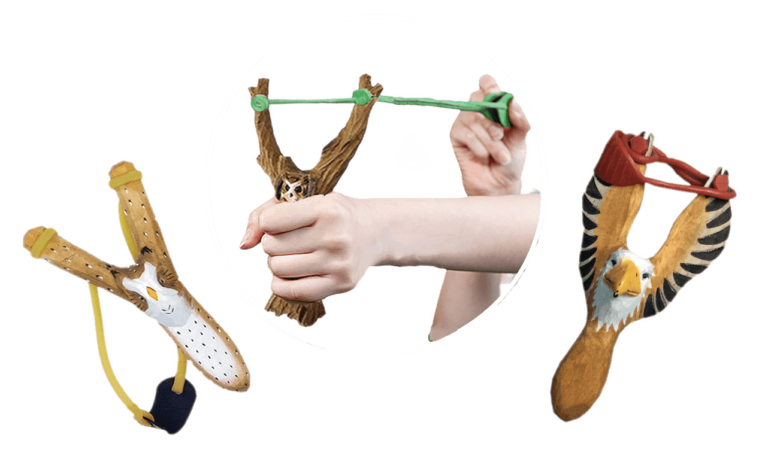 wooden carving slingshot
