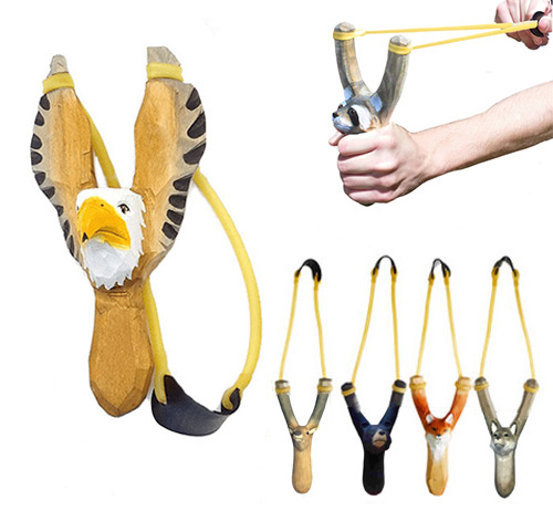 wooden animal shaped slingshot