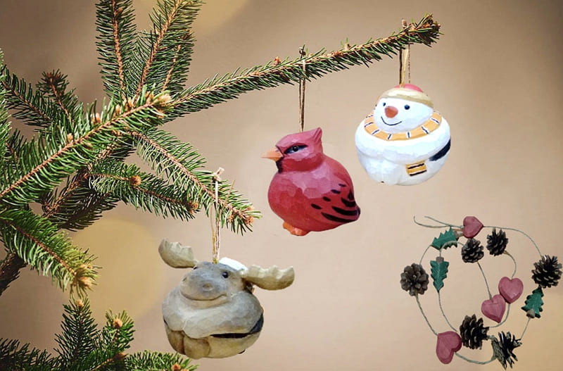 wood animal ornaments