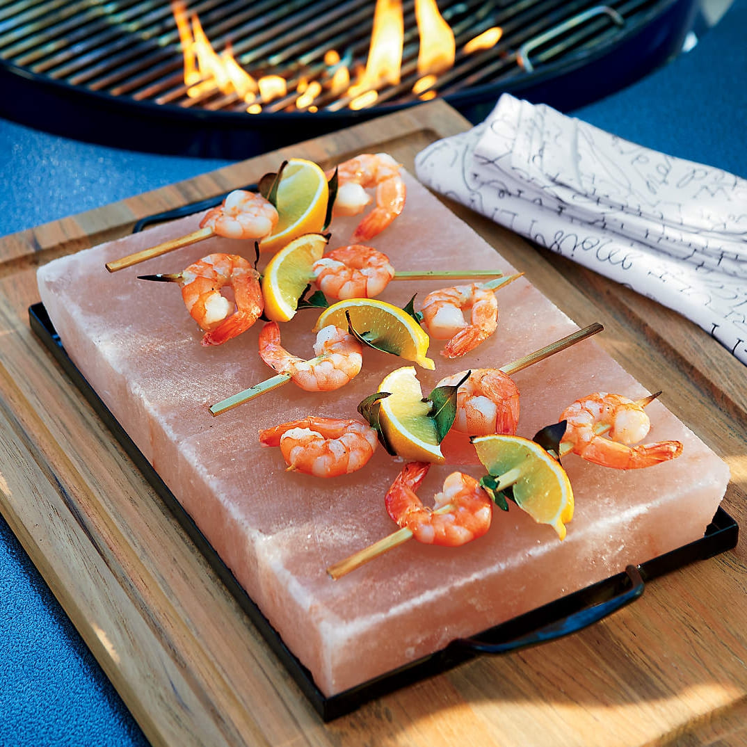 Pink Himalayan salt blocks for cooking and serving