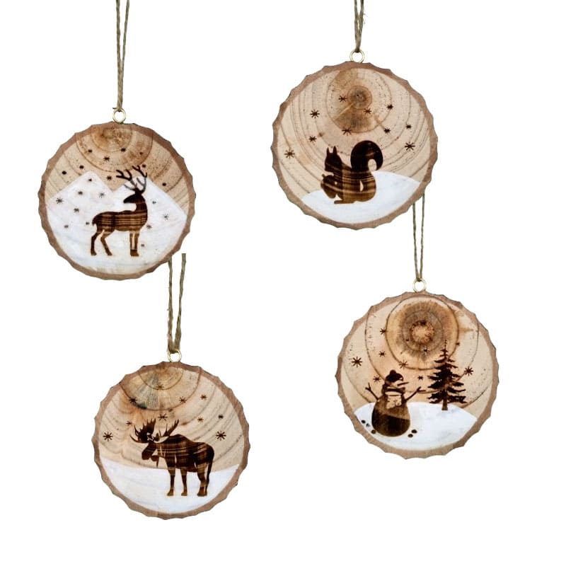 Wholesale wooden Slice Christmas ornaments Wooden Ornaments Wholesale