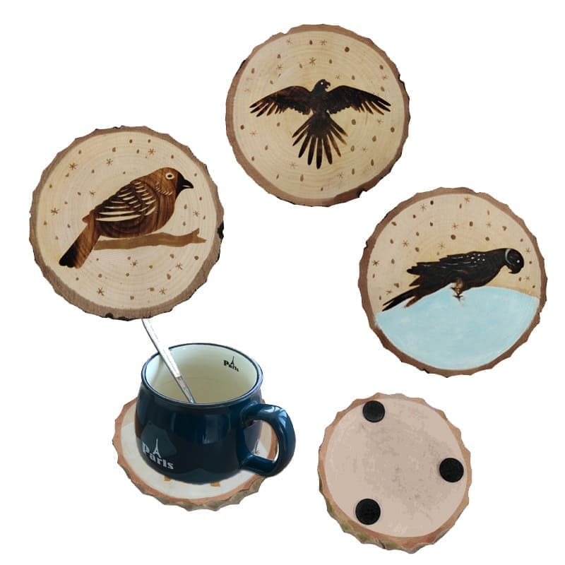 wood slice coasters