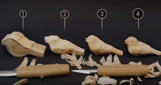 The Manufacturing Process of Wooden Carved  Birds