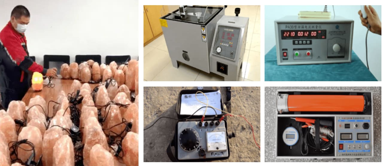 Professional quality control testing of authentic Himalayan salt products