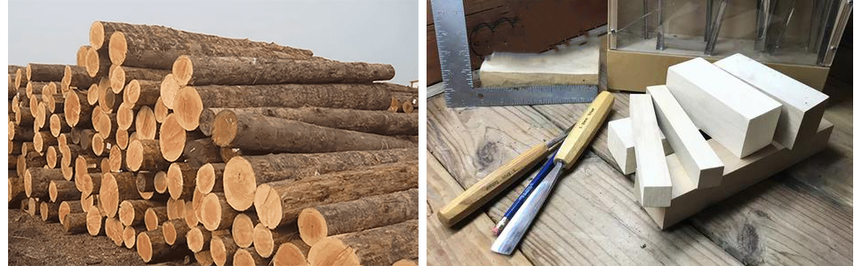 Various high-quality wood materials used in professional wood bird factory production