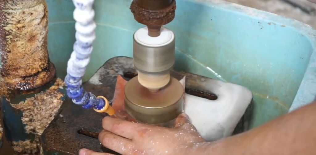 Salt brick polishing