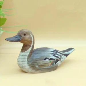 duck in pine wood