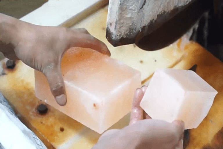 salt block cutting