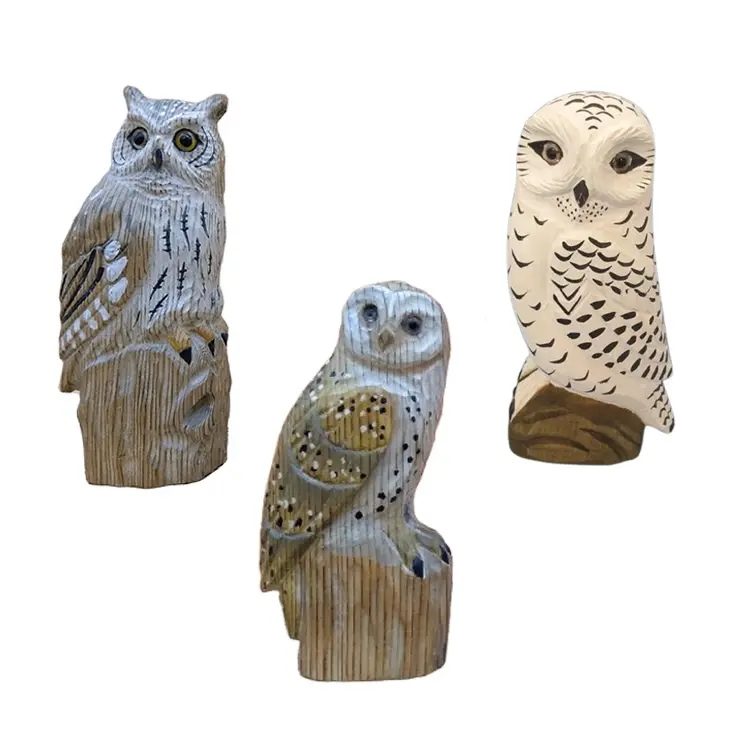 wooden owl carving