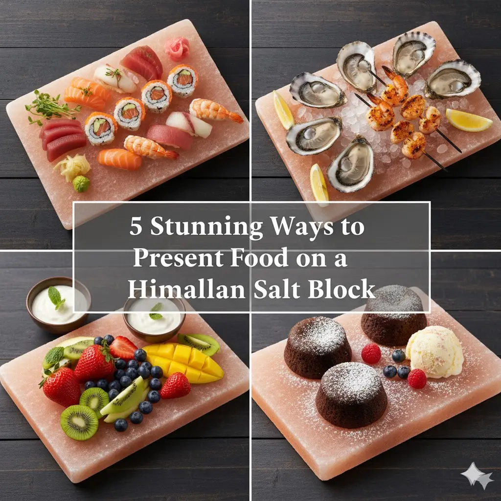 5 Stunning Ways to Present Food on a Himalayan Salt Block