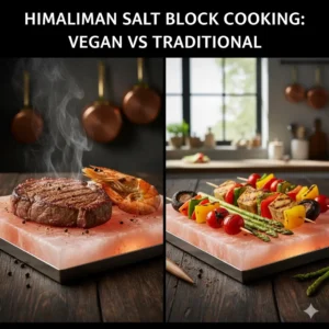 HIMALIMAN SALT BLOCK COOKING-VEGAN VS TRADITIONAL
