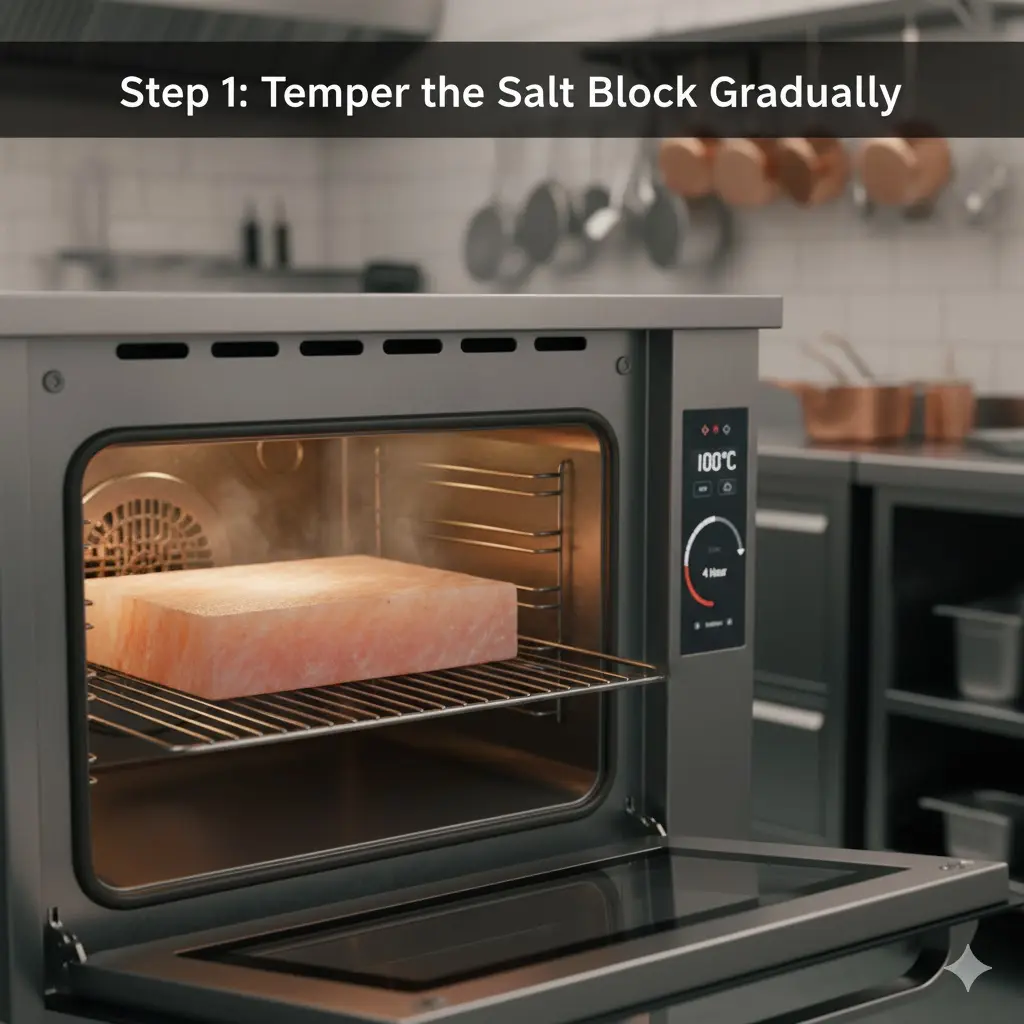 Temper the Salt Block Gradually