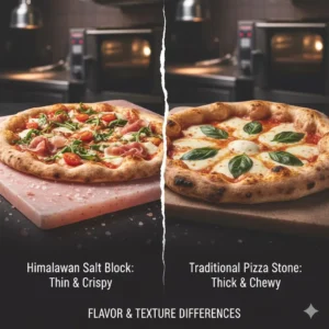 Flavor and Texture Differences-Salt Block vs. Pizza Stone