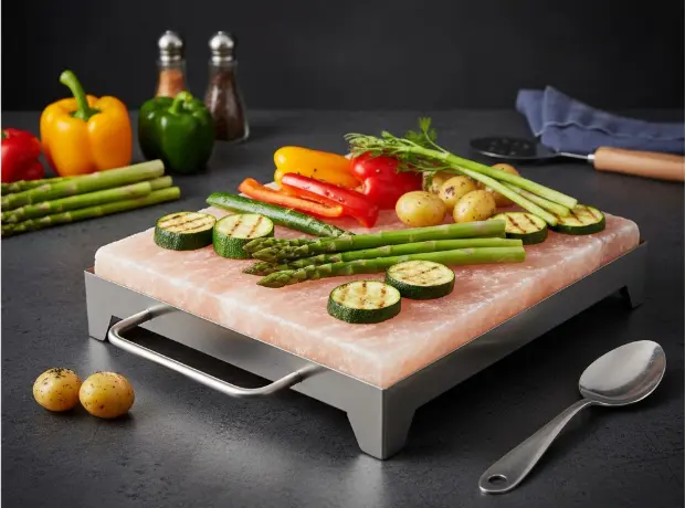 Gourmet Salt Block Grilling: Asparagus and Zucchini