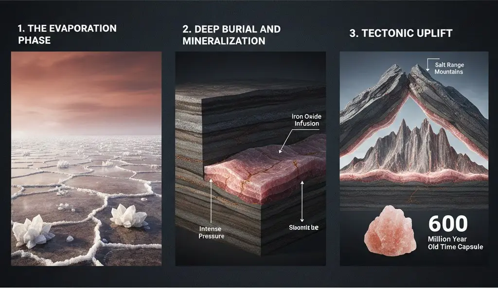 Rock salt geological layers