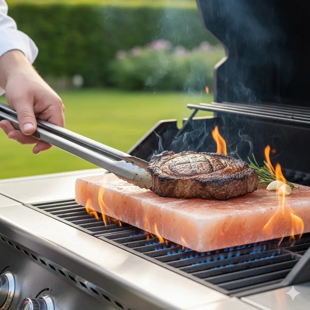 Sear the Steak on the Salt Block