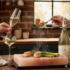 What Makes Dry Sparkling Wines Ideal for Salt Block Cooking