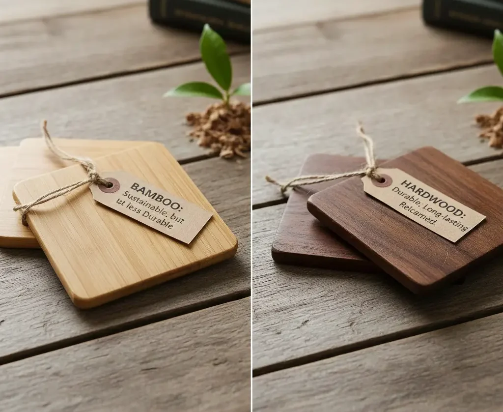 Bamboo vs. Hardwood Coasters Durability & Sustainability