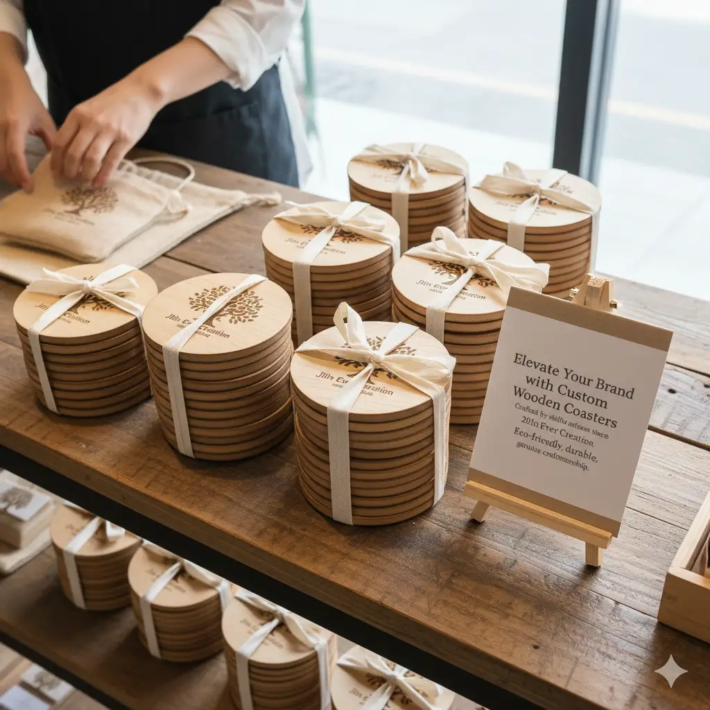 Curate a Wooden Coaster Gift Set