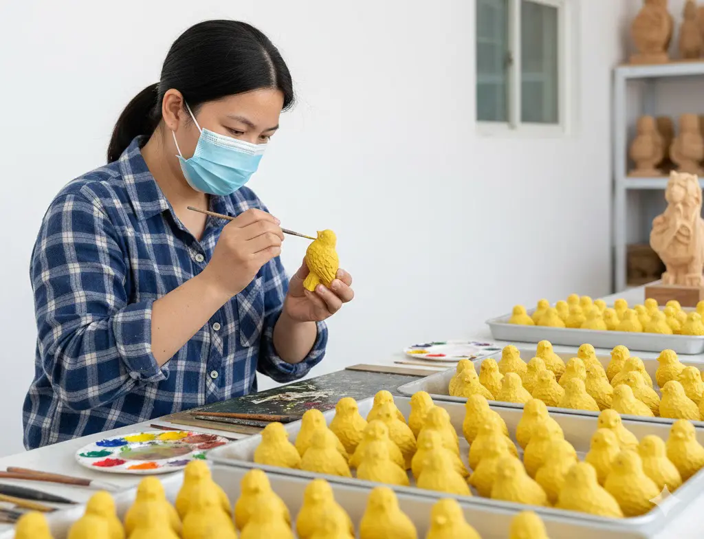 Visual of non-toxic wood finishes with Green Seal certification and eco-friendly application.