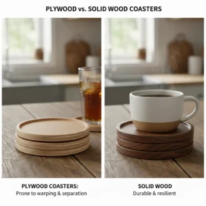 Plywood vs. Solid Wood Coasters