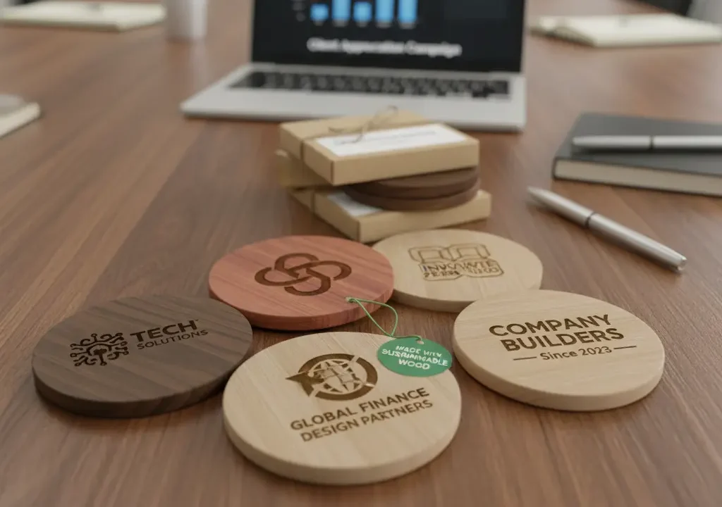 Wooden Coasters are the Best Corporate Swag