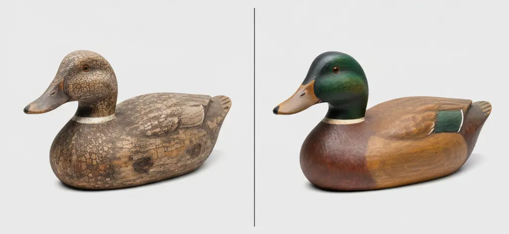 Antique vs. Reproduction wooden ducks