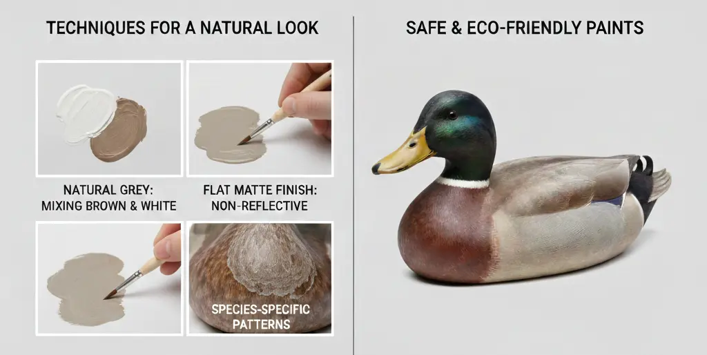 Color Palettes of wooden ducks