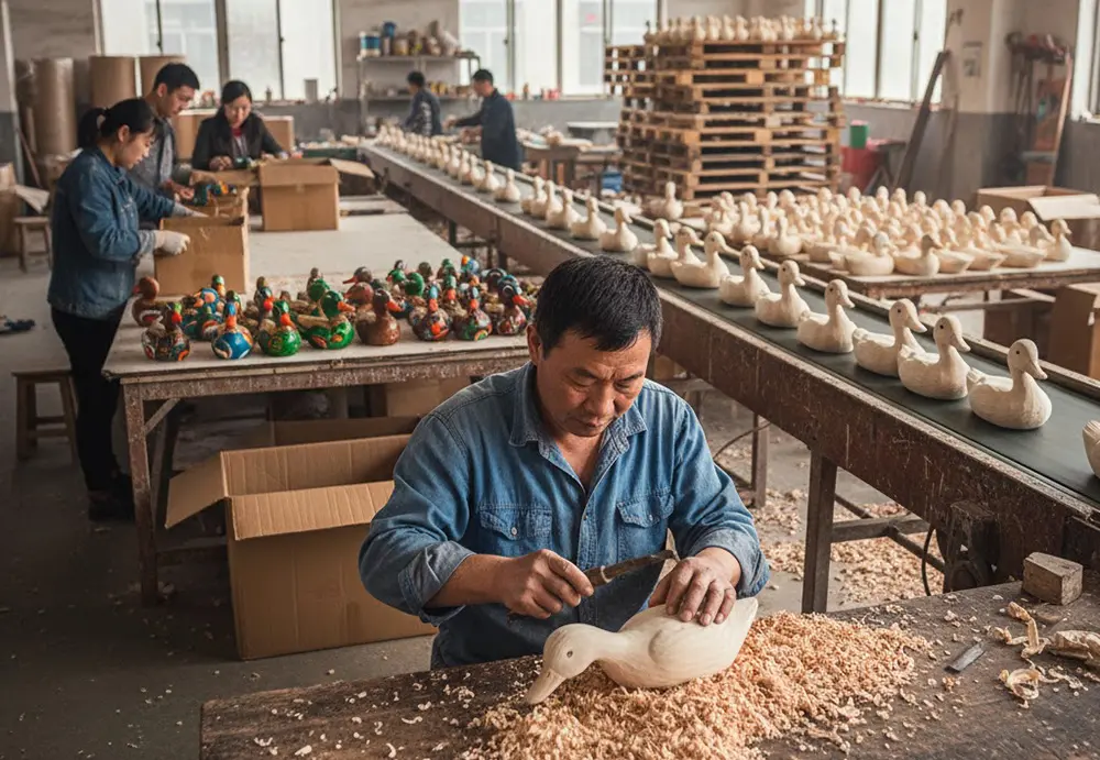 Custom Production of wooden ducks