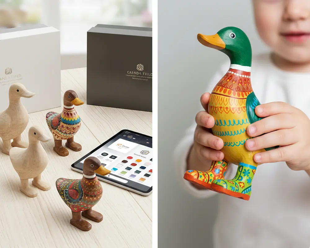 Personalizing wooden ducks