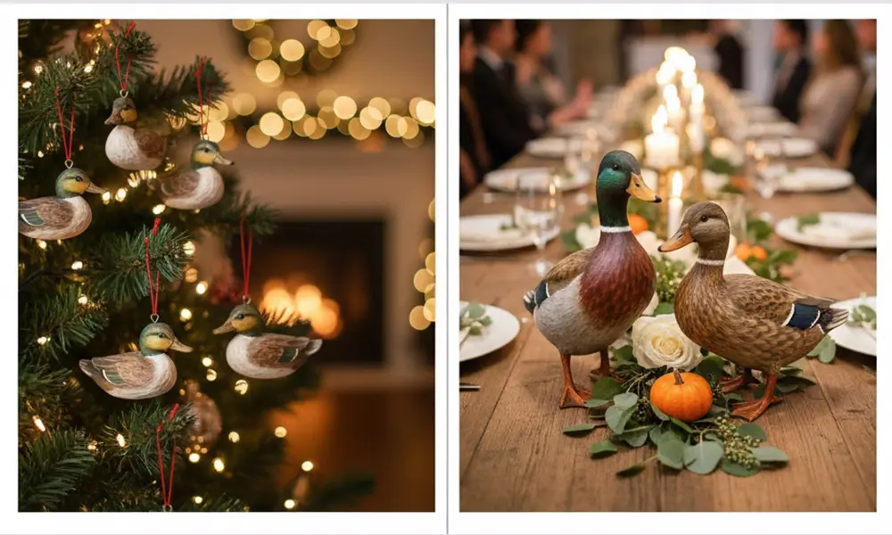 Seasonal Displays of wooden ducks