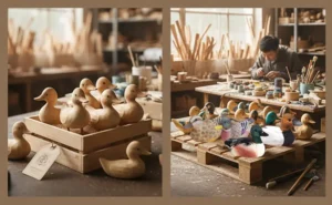 The MOQ of hand carved wooden ducks