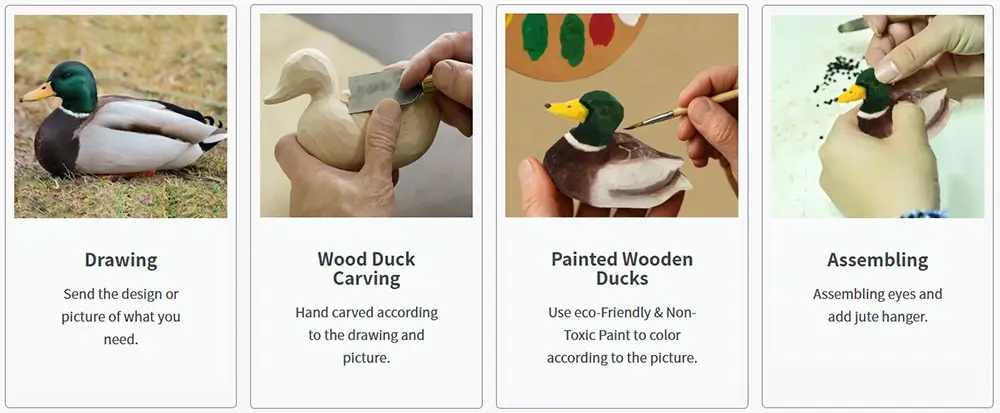 customize a wooden duck