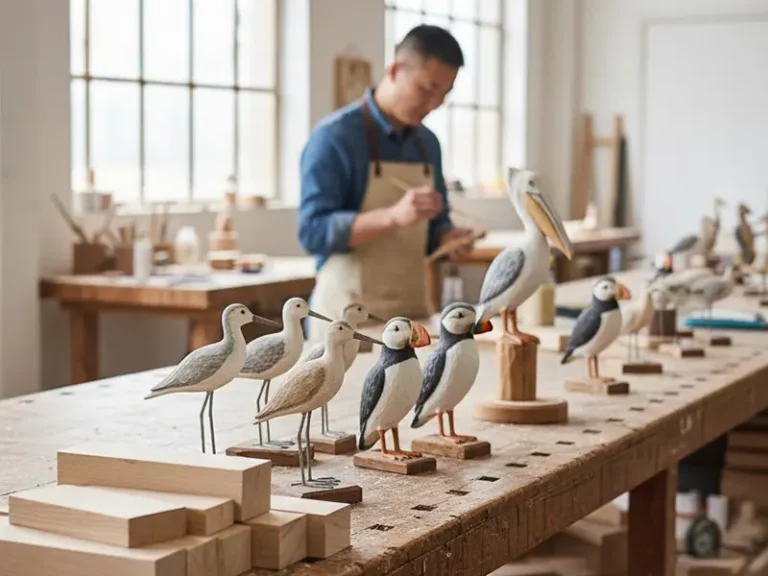 wooden carving shorebirds and coastal birds workshop
