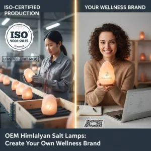 OEM Himalayan Salt Lamps simplify private labeling. Access ISO-certified production with a low 300-unit MOQ for your brand today.