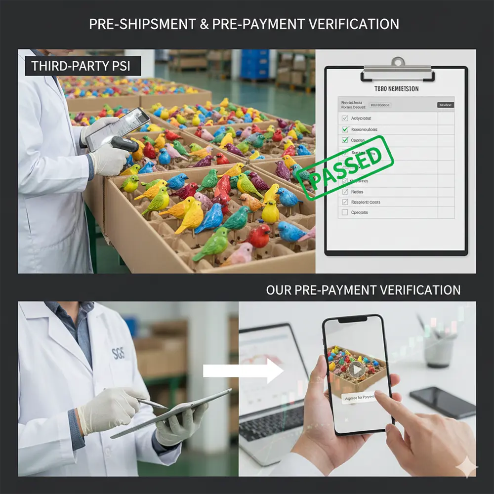 a 3rd party inspection before the balance payment