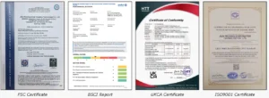 A comprehensive certification matrix for 2026 corporate swag manufacturing, featuring UKCA for UK market access, FSC for sustainable wood sourcing, BSCI for ethical labor audits, and ISO 9001 for quality management systems. These credentials ensure legal compliance, environmental sustainability, and high structural integrity for high-end B2B gift distribution