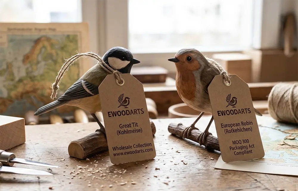 Ewoodarts Wholesale Bird Packaging with Kraft Tags