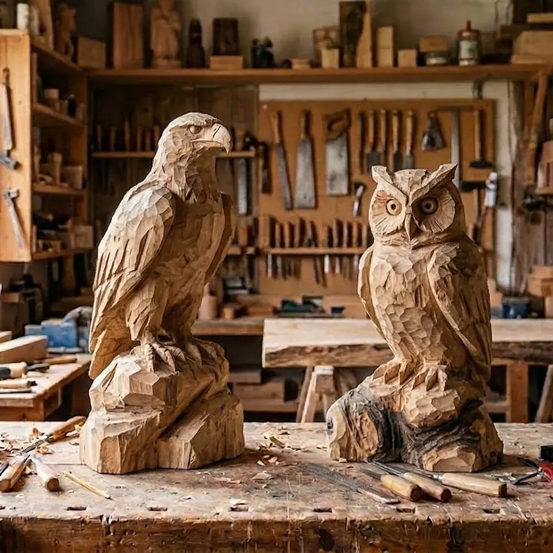 wholesale-basswood-eagle-owl-woodcrafts