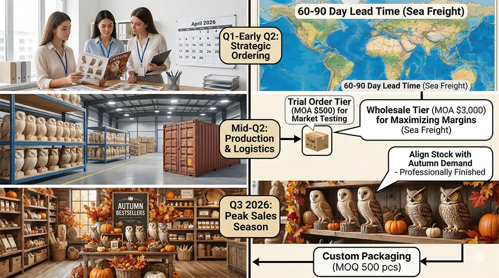 Supply Chain Timeline for Wood Carvings