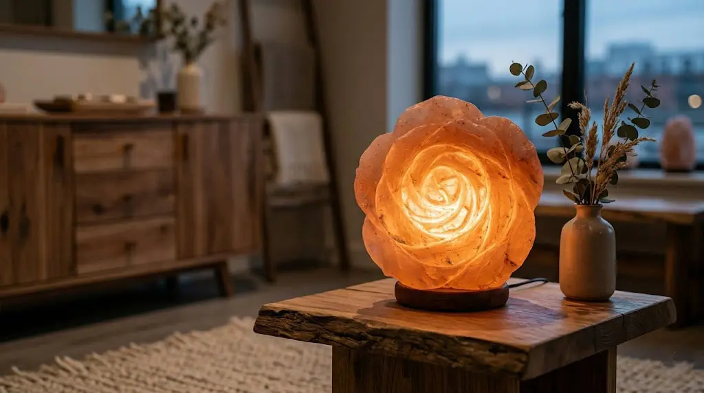 A professional B2B pricing analysis scene featuring a value-based pricing model, Pakistan Khewra Mine sourcing map, and premium rose-shaped salt lamps for boutique retail markets.