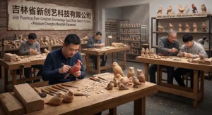 Hand-carved wood bird workshop