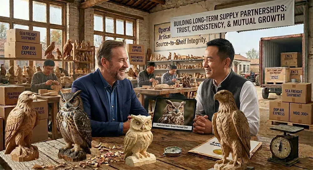 wholesale-hand carved-owl-business-meeting