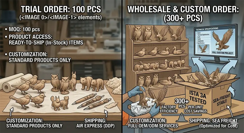 real-photo-b2b-wood-carving-wholesale-supply-chain-packaging