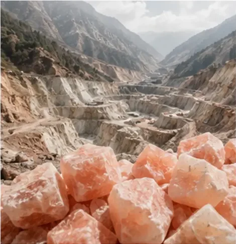 Himalayan salt raw extraction site in Pakistan for wholesale supply
