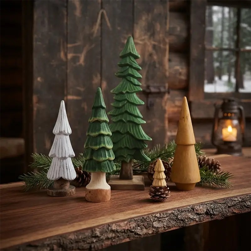 Wholesale wooden Christmas tree topper collection including stars angels and silhouettes