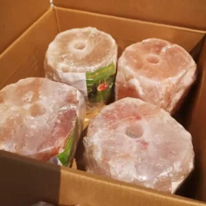 Custom salt licks showing pressed uniform shape and private label packaging ready for wholesale